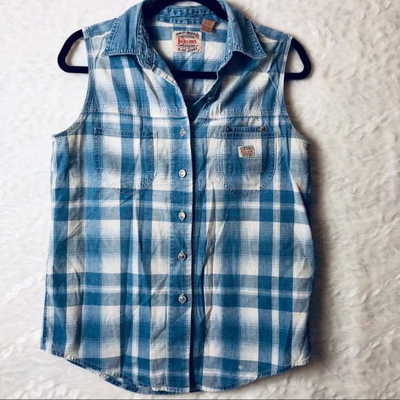 VTG Kikomo Jeans sleeveless top sz Med - Picture 2 of 9